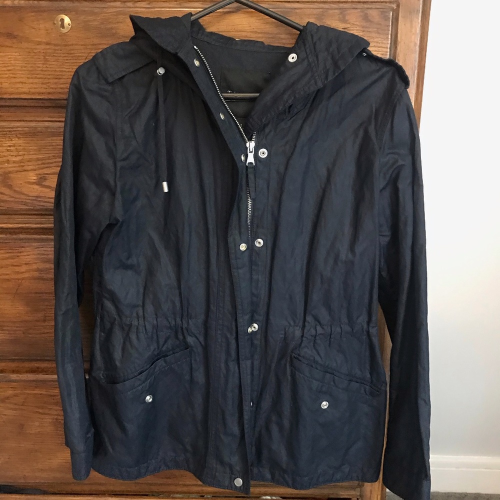 Navy rain jacket